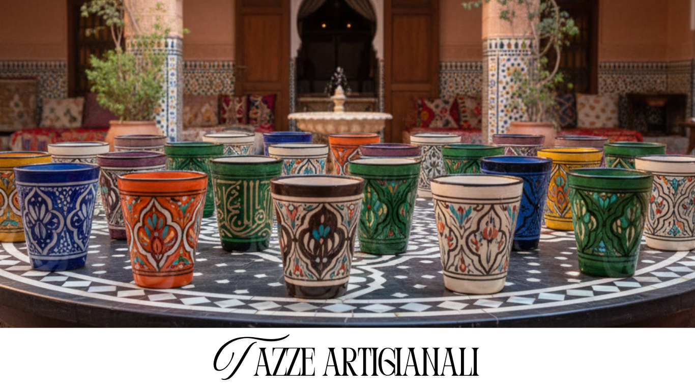 Tazze artigianali marocchine di Safi
