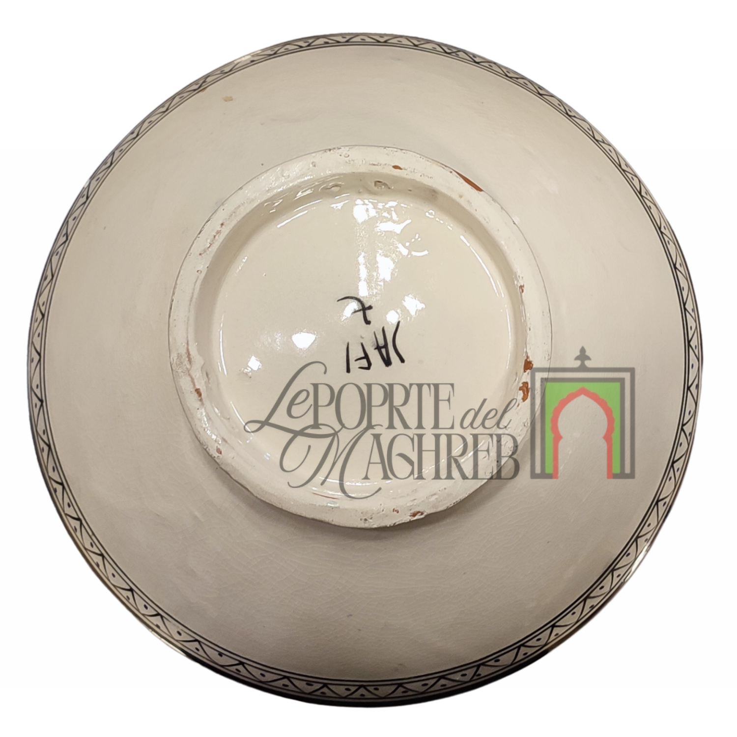 Ciotola artigianale marocchina di Safi - dipinta a mano in terracotta multicolore