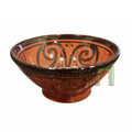 Ciotola artigianale marocchina di Safi - dipinta a mano in terracotta rossa