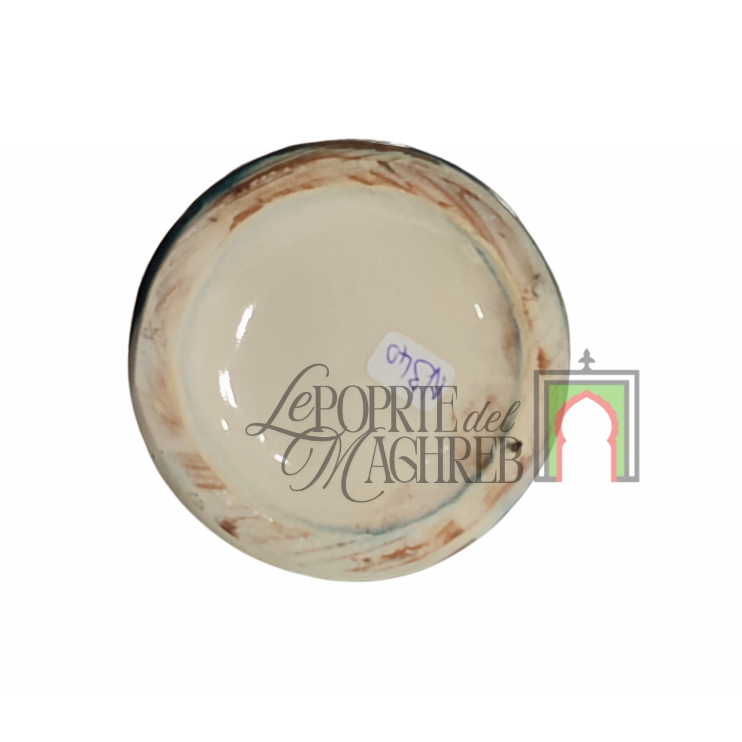 Tazza artigianale marocchina di Safi - dipinta a mano in terracotta multicolore #1