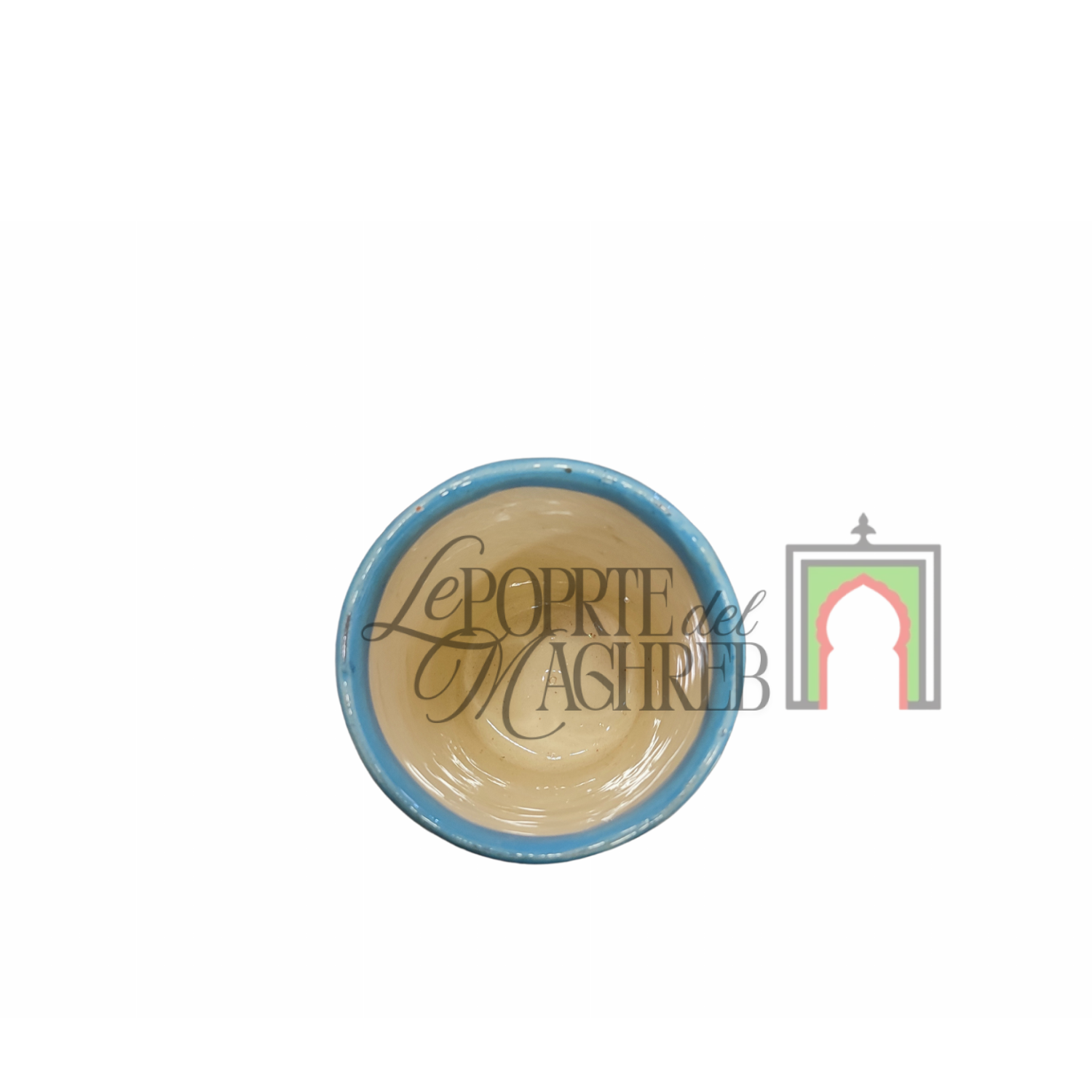 Tazza artigianale marocchina di Safi - dipinta a mano in terracotta multicolore #4